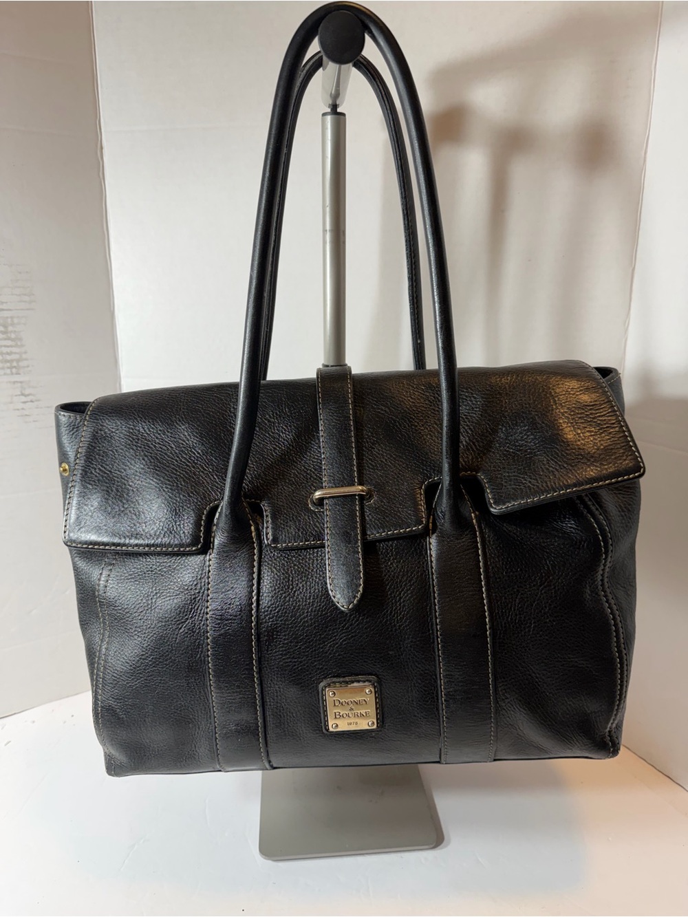 Dooney & Bourke Black Leather Tote in good condition